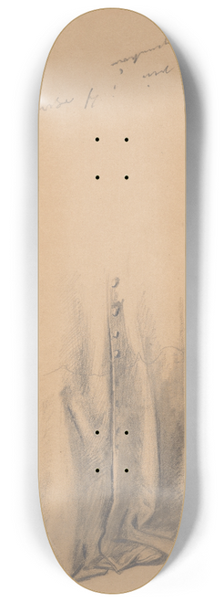 Jzef Simmler - Study of lower part of the robe of Bishop Piotr Wysz for the painting Queen Jadwigas Oath 8.25 inch art skate deck