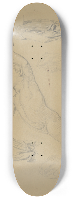 Jzef Simmler - Szkice puttw i draperii do plafonu Pochd weselny Amora i Psyche 8.25 inch art skate deck