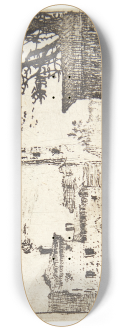 Karel Dujardin - Bygninger med kvadratisk trn 8.25 inch art skate deck