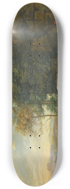 Karel Dujardin - Landscape with Two Donkeys, Goats and Pigs 8.25 inch art skate deck