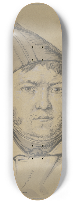Karl Sandhaas - Portrt eines Mannes mit franzsischem Bonnet de police 8.25 inch art skate deck