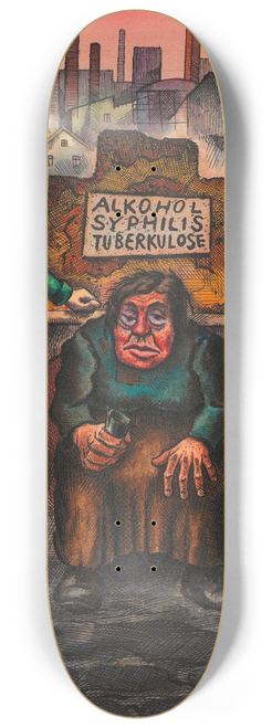 Karl Wiener - Die drei Volksseuchen 8.25 inch art skate deck
