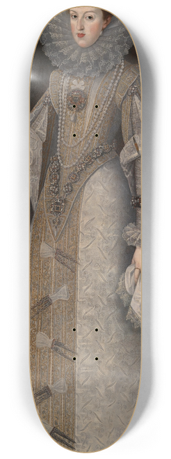 Andres Lopez Polanco - Queen Margaret of Spain 8.25 inch art skate deck
