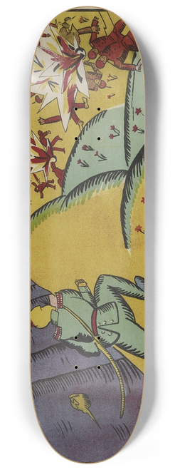 Kazimir Malevich - On The Outskirts Of Paris My Army Is Being Beaten Up. Im Just Running Around And Cant Do A Thing 8.25 inch art skate deck