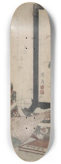 Keisai Eisen - Heike monogatari to biwa to tsuitate 8.25 inch art skate deck