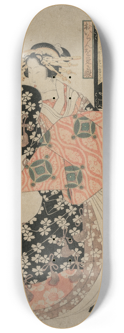 Kikukawa Eizan - Eyes for Looking at a Courtesan 8.25 inch art skate deck