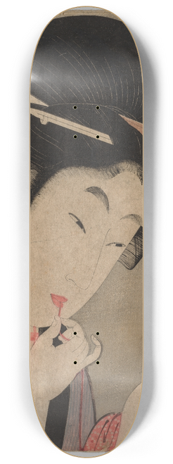 Kitagawa Utamaro - A Wife of the Lower Rank (Gebon no nyb), from the series A Guide to Womens Contemporary Styles (Tsei onna fzoku ts) 8.25 inch art skate deck
