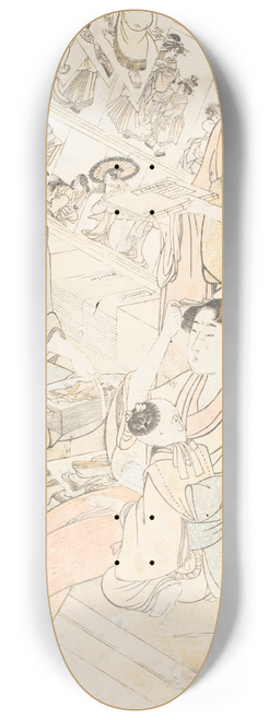Kitagawa Utamaro - Woodblock Printer, Distributing New Prints 8.25 inch art skate deck