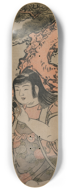 Kitao Shigemasa - Doll Playing a Hand Drum 8.25 inch art skate deck