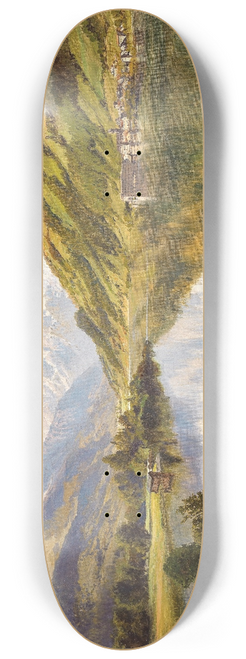 Konrad Petrides - A View of Zell am See with the Kitzsteinhorn Mountai 8.25 inch art skate deck