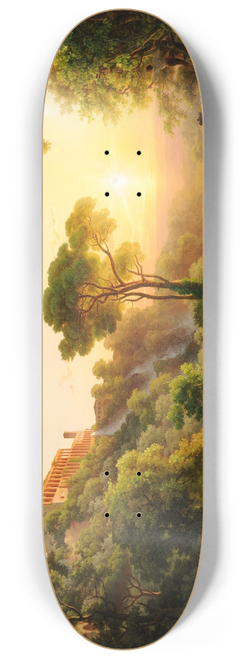 Kroly Mark - Landscape at Tivoli, with a Scene from the Grape Harvest 8.25 inch art skate deck