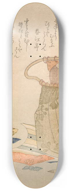 Kubo Shunman - Yellow; Old Brocade from Famous Bits and Pieces (Ki; Kokiran meibutsu gire), from the series Five Colors of Tea Utensils (Chakigoshiki) 8.25 inch art skate deck