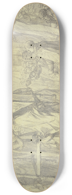 Laurent de la Hyre - Prozession, die Monstranz unter einem Baldachin getragen 8.25 inch art skate deck