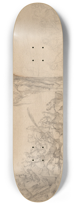 Laurent de la Hyre - The Crucified Christ as the Tree of Life with Monks and Nuns 8.25 inch art skate deck