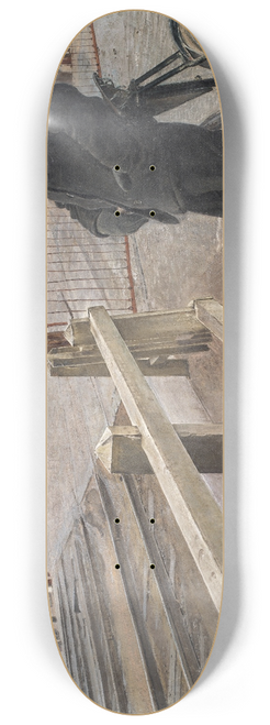 Laurits Andersen Ring - Waiting for the Train. Level Crossing by Roskilde Highway 8.25 inch art skate deck