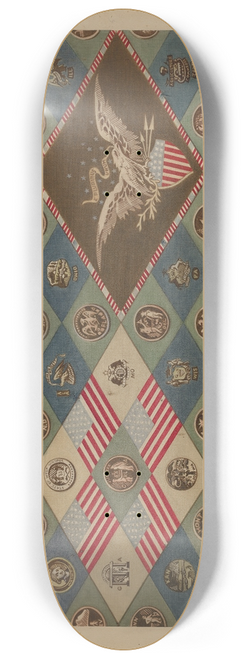 Angelo Bulone - Textile (State Emblems) 8.25 inch art skate deck