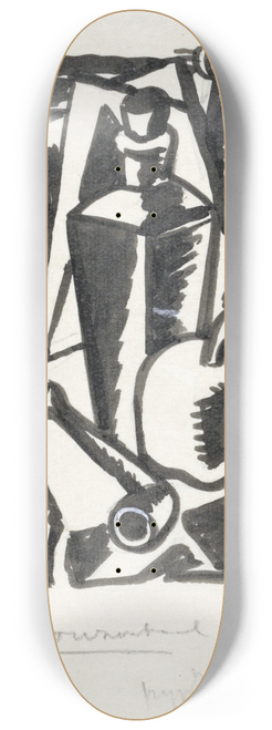 Leo Gestel - Stilleven met appel, pijp en fles 8.25 inch art skate deck