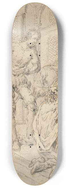 Leonaert Bramer - Sacrificial Scene 8.25 inch art skate deck