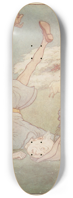 Leonard Leslie Brooke - The man in the moon came tumbling down 8.25 inch art skate deck