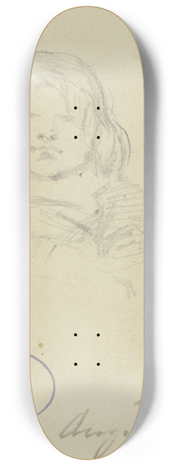 Angilbert Gbel - Childs bust from the front 8.25 inch art skate deck