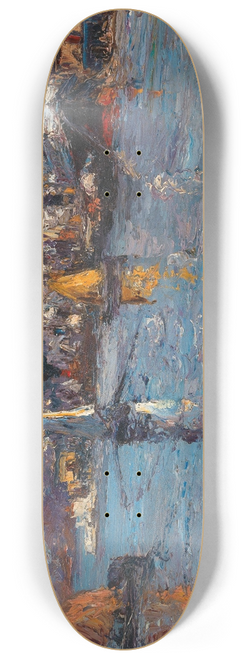 Leontine von Littrow - A Southern Coastal Landscape (Brse near Abbazia) 8.25 inch art skate deck