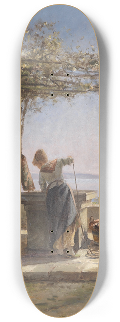 Leontine von Littrow - Wschermdel am Brunnen 8.25 inch art skate deck
