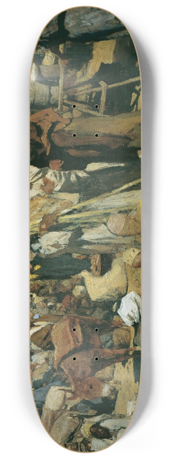Leopold Carl Mller - Zuckerrohrmarkt Markt in Obergypten 8.25 inch art skate deck