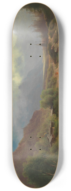 Leopold Heinrich Voescher - Hochgebirgslandschaft 8.25 inch art skate deck