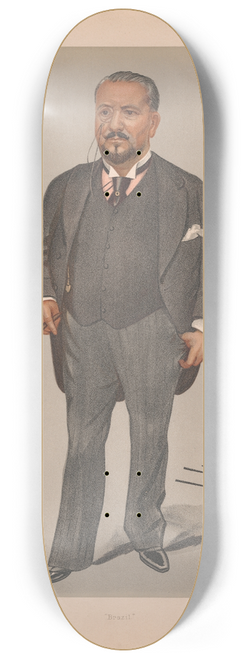 Leslie Matthew Ward - Ambassadors to England; Brazil, The Chevailier de Souza Correa; 18 August 1898 8.25 inch art skate deck