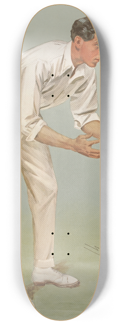 Leslie Matthew Ward - Cricket. A Century Maker. K.L. Hustings. 14 August 1907 8.25 inch art skate deck