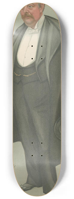 Leslie Matthew Ward - Newspapermen; Algy, The Hon. Algernon Henry Bourke, Januray 20, 1898 8.25 inch art skate deck