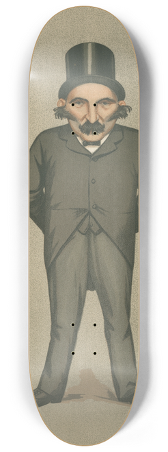 Leslie Matthew Ward - Politicians  The Constututional Union. Mr. Charles Wallwyn Radcliffe Cooke. July 30, 1892 8.25 inch art skate deck