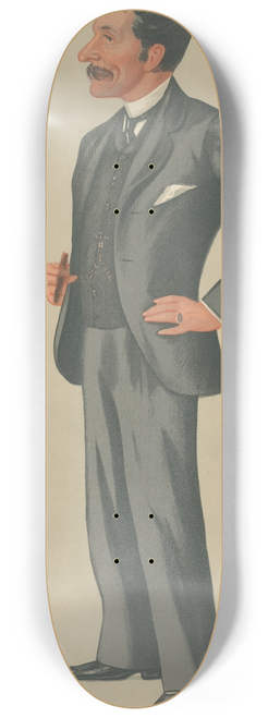 Leslie Matthew Ward - Shipping Officials; Shipping, Mr. Joseph Fletcher Green, November 22, 1890 8.25 inch art skate deck