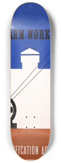 Lester Beall - Farm work Rural Electrification Administration, U.S. Department of Agriculture 8.25 inch art skate deck