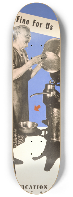 Lester Beall - Its fine for us Rural Electrification Administration, U.S. Department of Agriculture 8.25 inch art skate deck