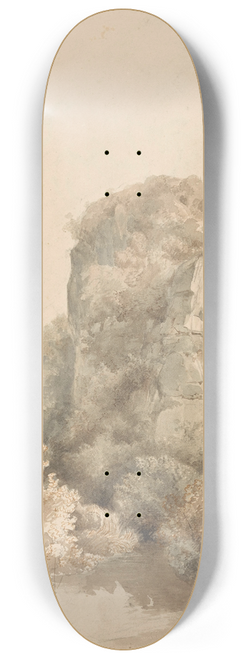 Lodewijk Johannes Kleijn - Begroeid dal met een hoge rots en een beek 8.25 inch art skate deck
