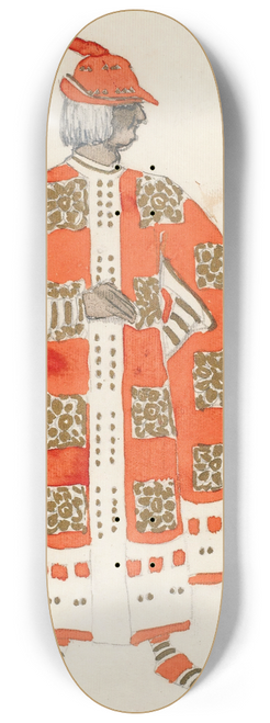 Lon Bakst - Costume Design For Act I Of The Martyrdom Of St. Sebastian 8.25 inch art skate deck
