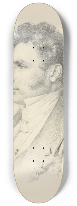 Lon Cogniet - Portrait of a Gentleman 8.25 inch art skate deck
