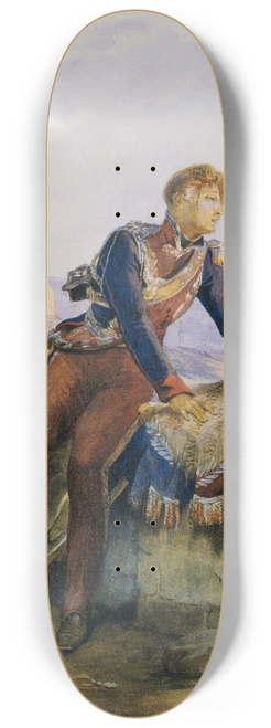Lon Cogniet - The Polish Standard-Bearer, Paris 1814 8.25 inch art skate deck