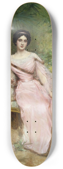 Lon Franois Comerre - Portrait Of Suzanne Hudelo, Ne Armand, Sitting In A Greenhouse 8.25 inch art skate deck