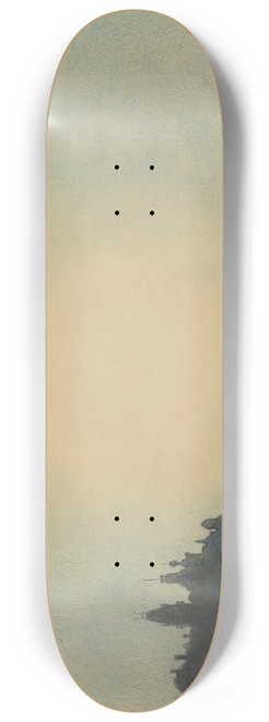 Lon Spilliaert - De zeedijk te Oostende van op het staketsel gezien 8.25 inch art skate deck