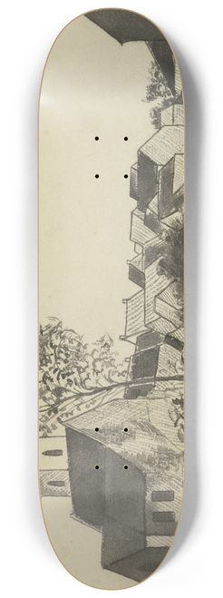 Lon Spilliaert - Landschap voor Au temps que Nanette tait perdue 8.25 inch art skate deck