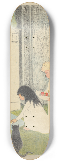 Lon Spilliaert - La veille de Saint-Nicolas. Les sabots devant ltre 8.25 inch art skate deck
