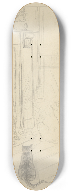 Lon Spilliaert - La veille de Saint-Nicolas. Les sabots devant ltre 8.25 inch art skate deck