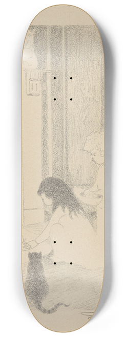 Lon Spilliaert - La veille de Saint-Nicolas. Les sabots devant ltre 8.25 inch art skate deck