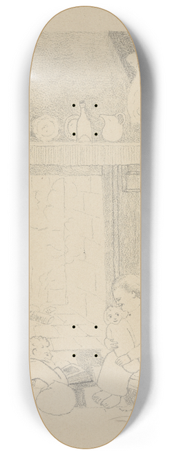 Lon Spilliaert - Les enfants pauvres devant ltre 8.25 inch art skate deck
