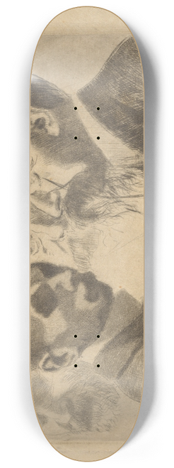 Lon Spilliaert - Zelfportret, dubbelportret van Emile Verhaeren en portret van Edmond Deman 8.25 inch art skate deck