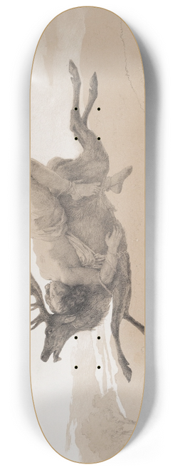 Lorenz Frlich - Flugten, pag. 11, illustration til Christian Winthers Hjortens Flugt 8.25 inch art skate deck