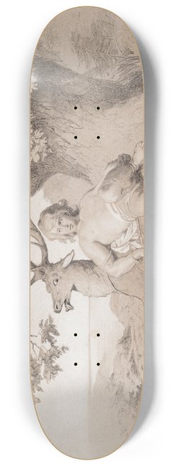 Lorenz Frlich - Flugten, pag. 23, illustration til Christian Winthers Hjortens Flugt 8.25 inch art skate deck