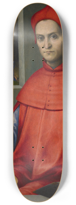 Lorenzo Costa - Portrait of a Cardinal in his Study 8.25 inch art skate deck